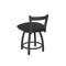 Holland Bar Stool Co 18" Low Back Swivel Vanity Stool, Pewter Finish, Canter Iron Seat 82118PW008 - alternate 3